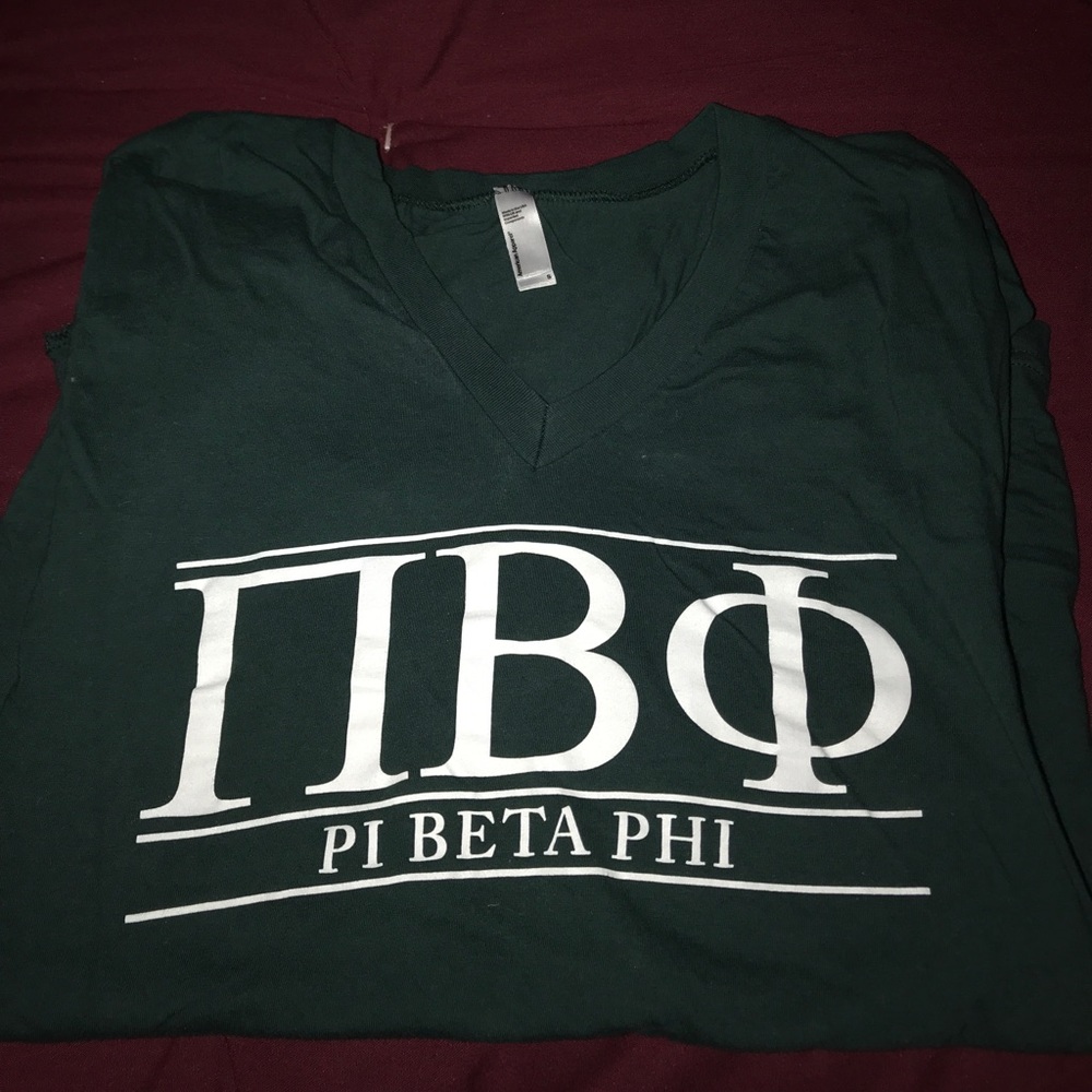 Pi phi vneck American apparel tee!